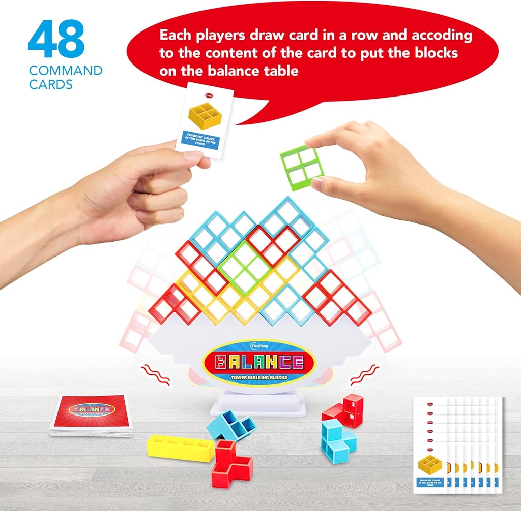 iYuePeng Stack Attack Balance Game, Swing Stack Building Board Game 
