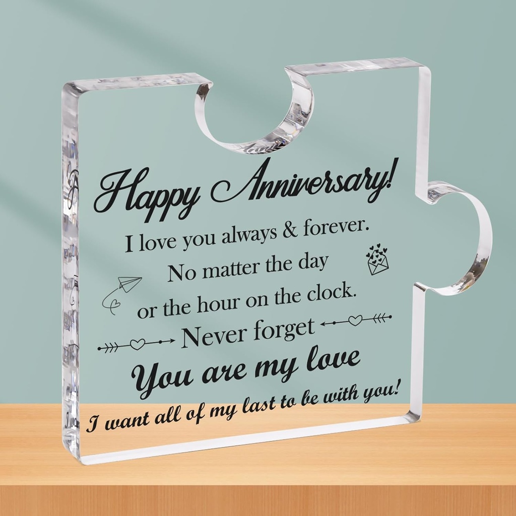 Auction Lot - 49 x Brand New Anniversary Wedding Gifts, Puzzle-Shaped Acrylic Plaque Wedding