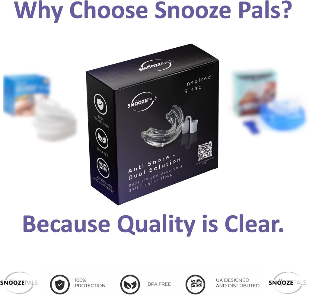 Auction Lot - 20 x Brand New Snooze Pals Anti Snore Devices - Anti Snoring Mouthpiece and Nasal Dilators