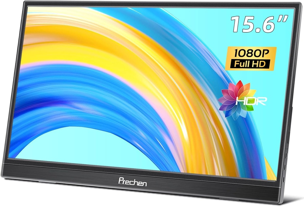 Auction Lot - 1 x Brand New Portable Monitor, 15.6 Inch FHD 1920 * 1080 USB-C Portabl HDMI Monitor