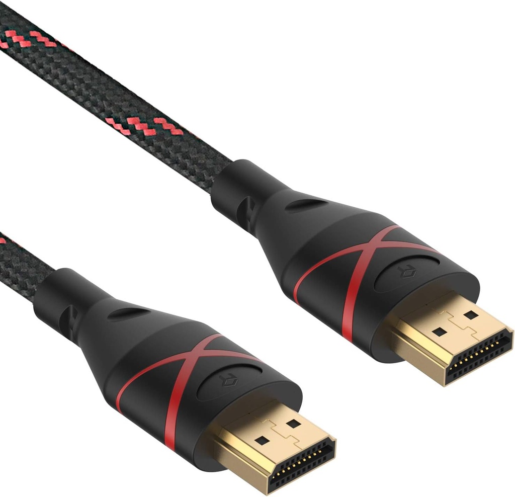 Auction Lot - 34 x Brand New Rankie R1108P HDMI Cable, 4K Ready, 30AWG Nylon Braided, High-Speed HDTV Cable
