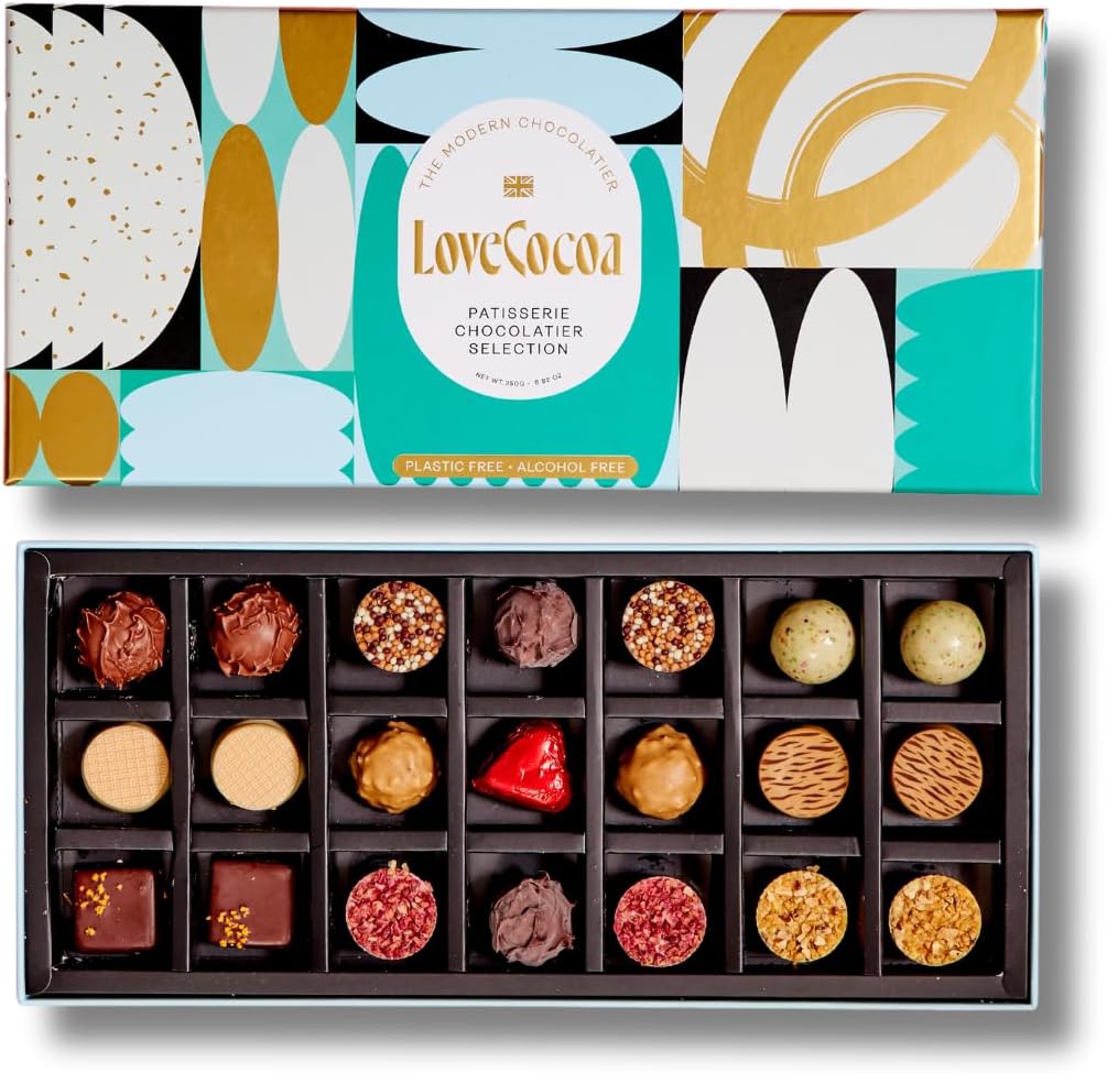 Love Cocoa Chocolate Selection Box (Patisserie Box) - Perfect for Birthday Gifts