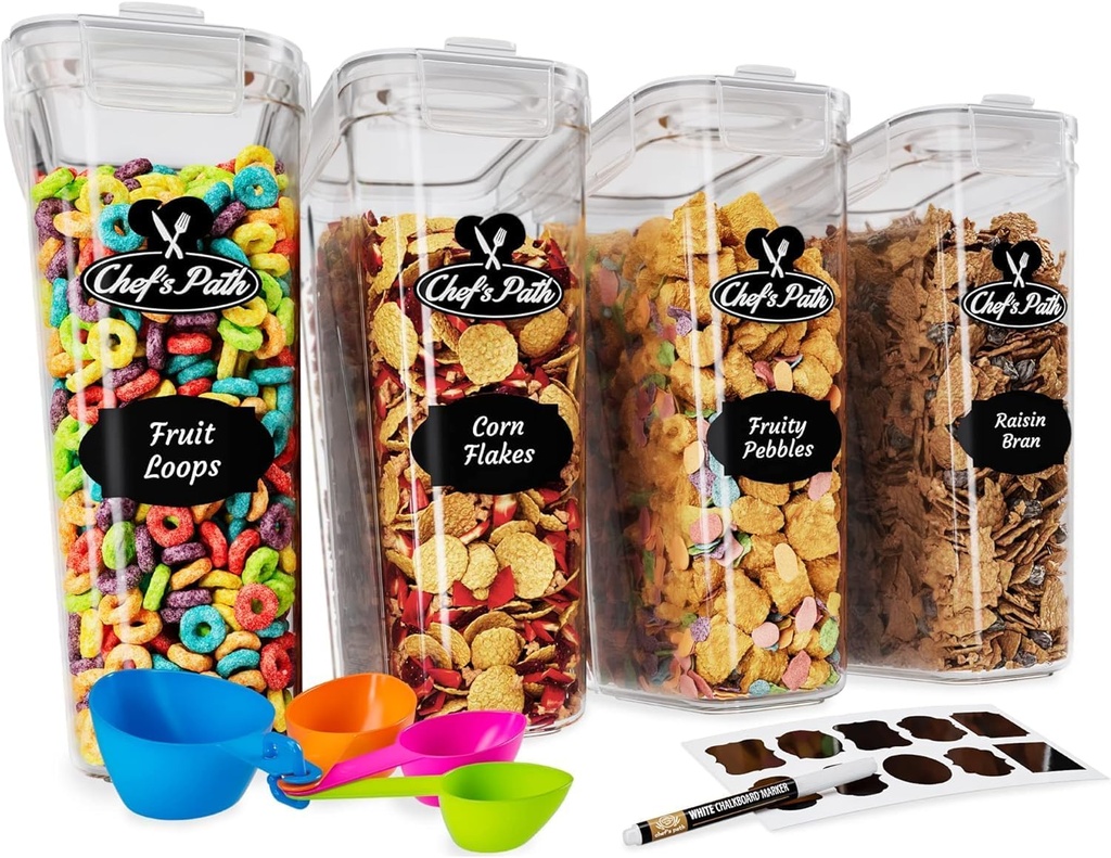 Chef's Path Set of Storage Box - Lunch Box, 8 Labels, Set of Spoons and Marker