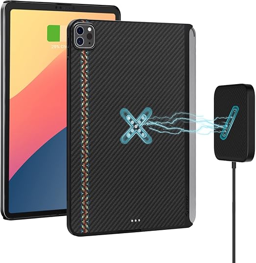 PITAKA iPad Pro 12.9 Case, Magnetic Wireless Charging Case for iPad Pro 6th/5th Generation