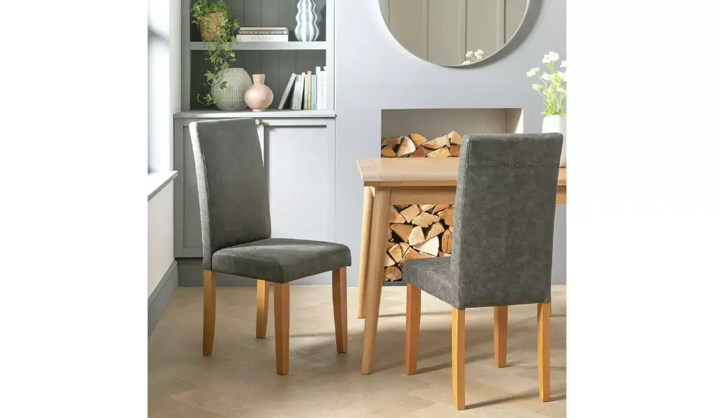 AH Midback Distressed PU Charcoal Chairs
