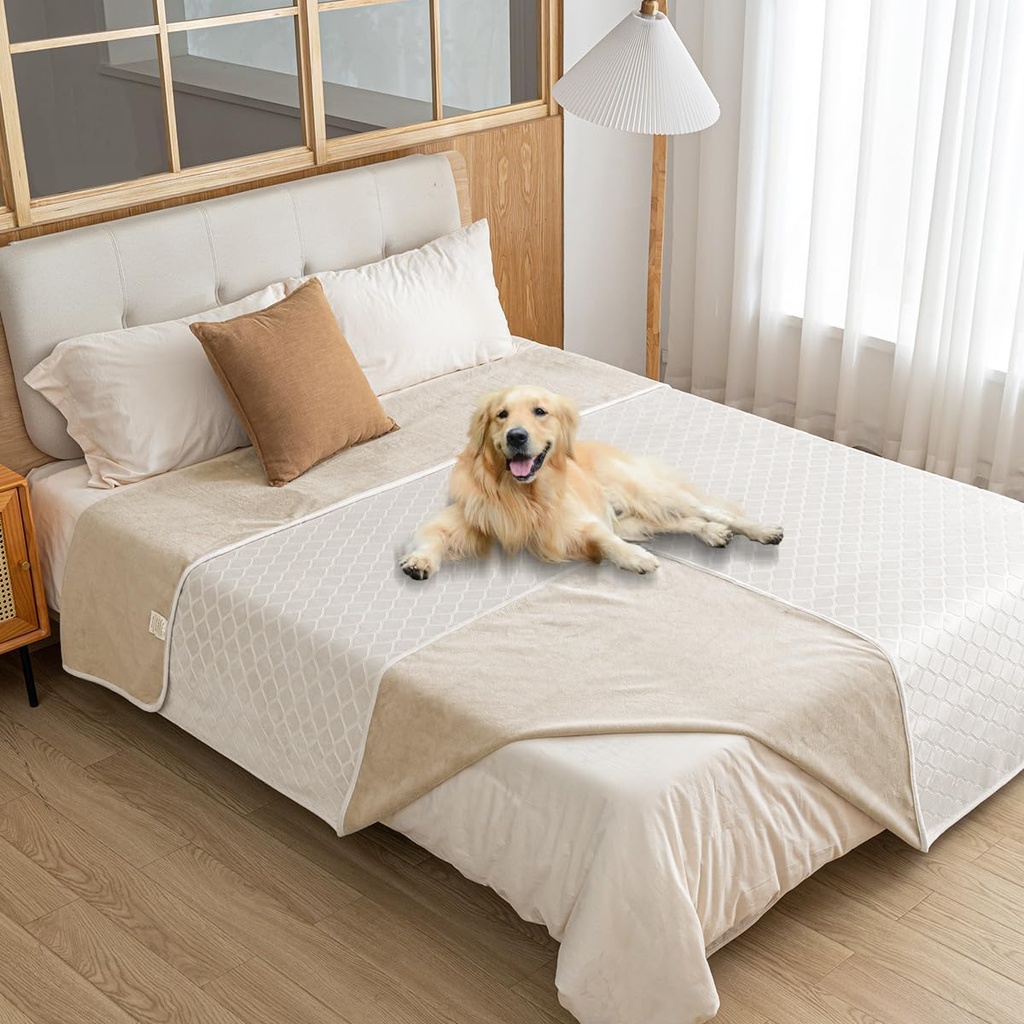 Amarrirose Waterproof Pet Blanket Washable - 80x100cm Plush pet blanket for large dogs 