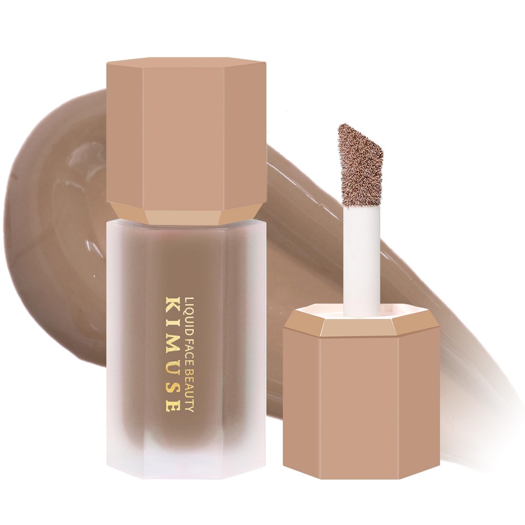 KIMUSE Soft Natural Glow Liquid Highlighter, Weightless, Long-Wearing, Smudge Proof, Natura