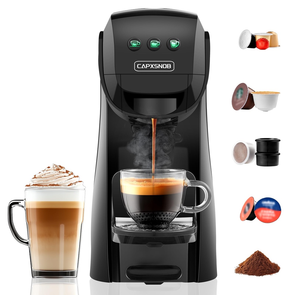 Warriors1 5 in 1 Pod Coffee Machines for Nespresso Original, Dolce Gusto, Lavazza A Modo Mio