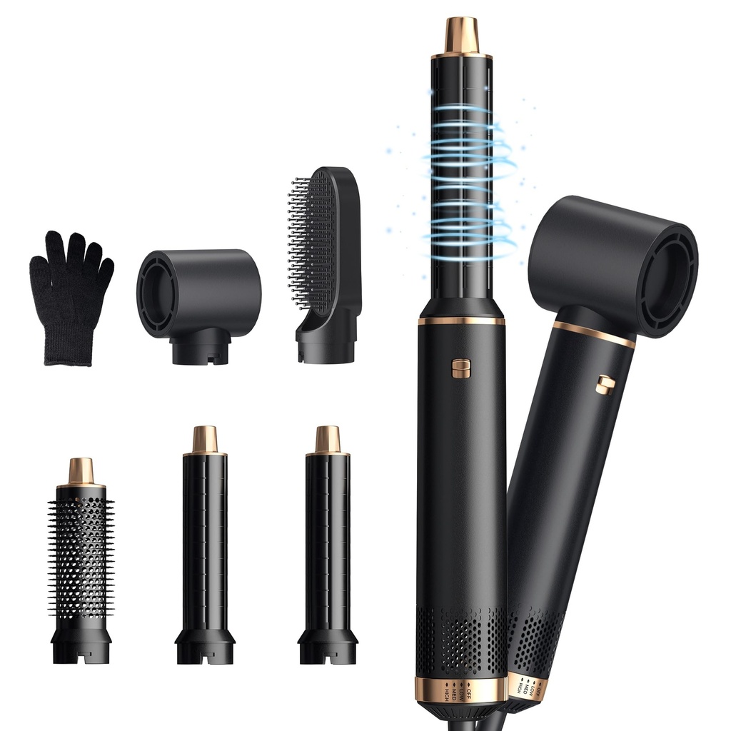 5 in 1 Hair Styler Pro, Air Curler for Less Heat Damage, 1000w Multi-Styler Tools with Cur