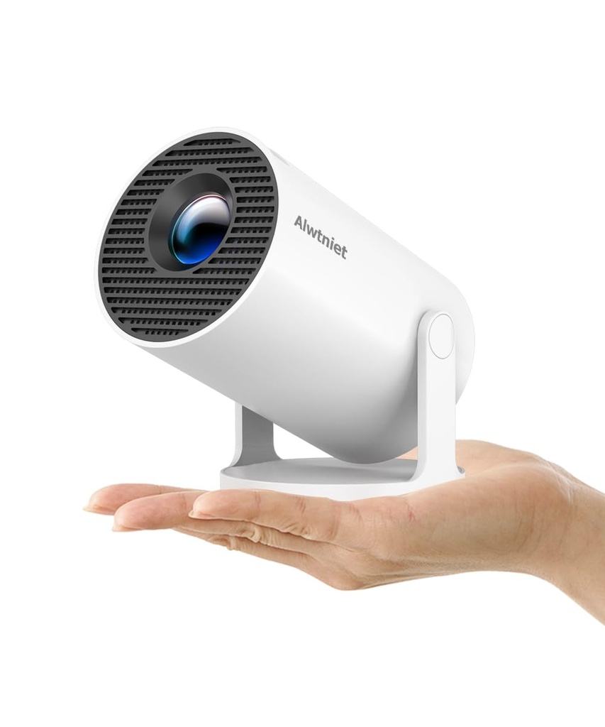 Mini Projector, 4K Support Projector for Bedroom, Portable Smart Projectors WiFi 6 Bluetoo