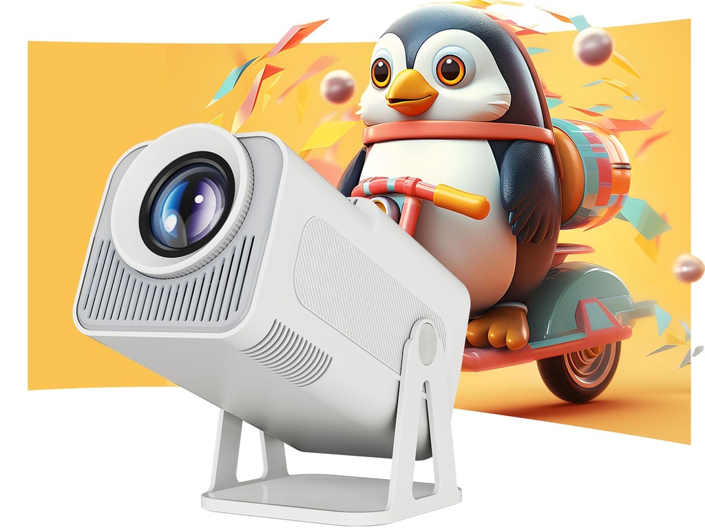 [Netflix-Licensed] HY320 NTV Smart Projector with officially TV Apps, ChatGPT Voice Assistan