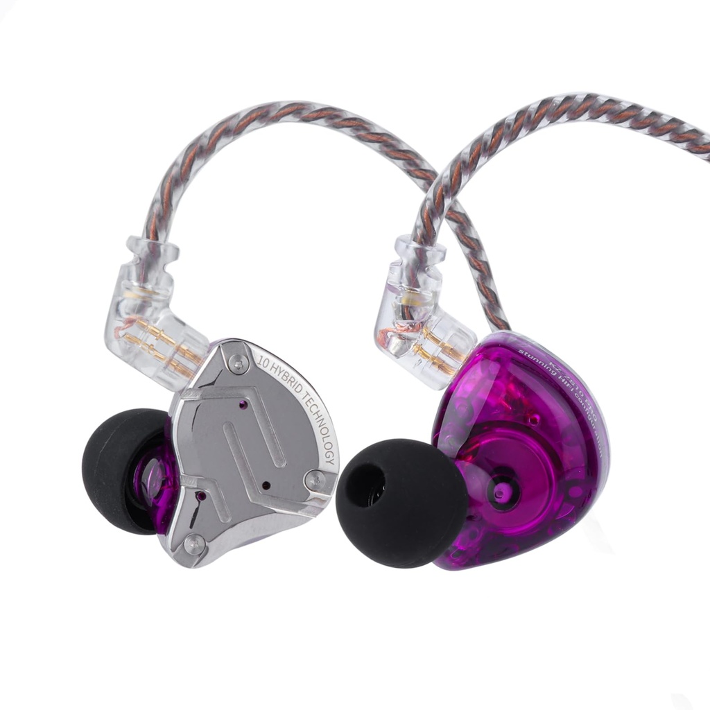 Linsoul KZ ZS10 Pro, 4BA+1DD 5 Driver in Ear Monitor, HiFi Wired Earbuds, Gaming Earbuds