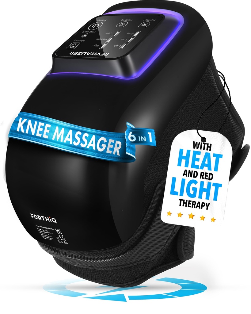 FORTHiQ Pro+ Knee Massager with Heat and Red Light Therapy and Vibration for Knee Pain Reli