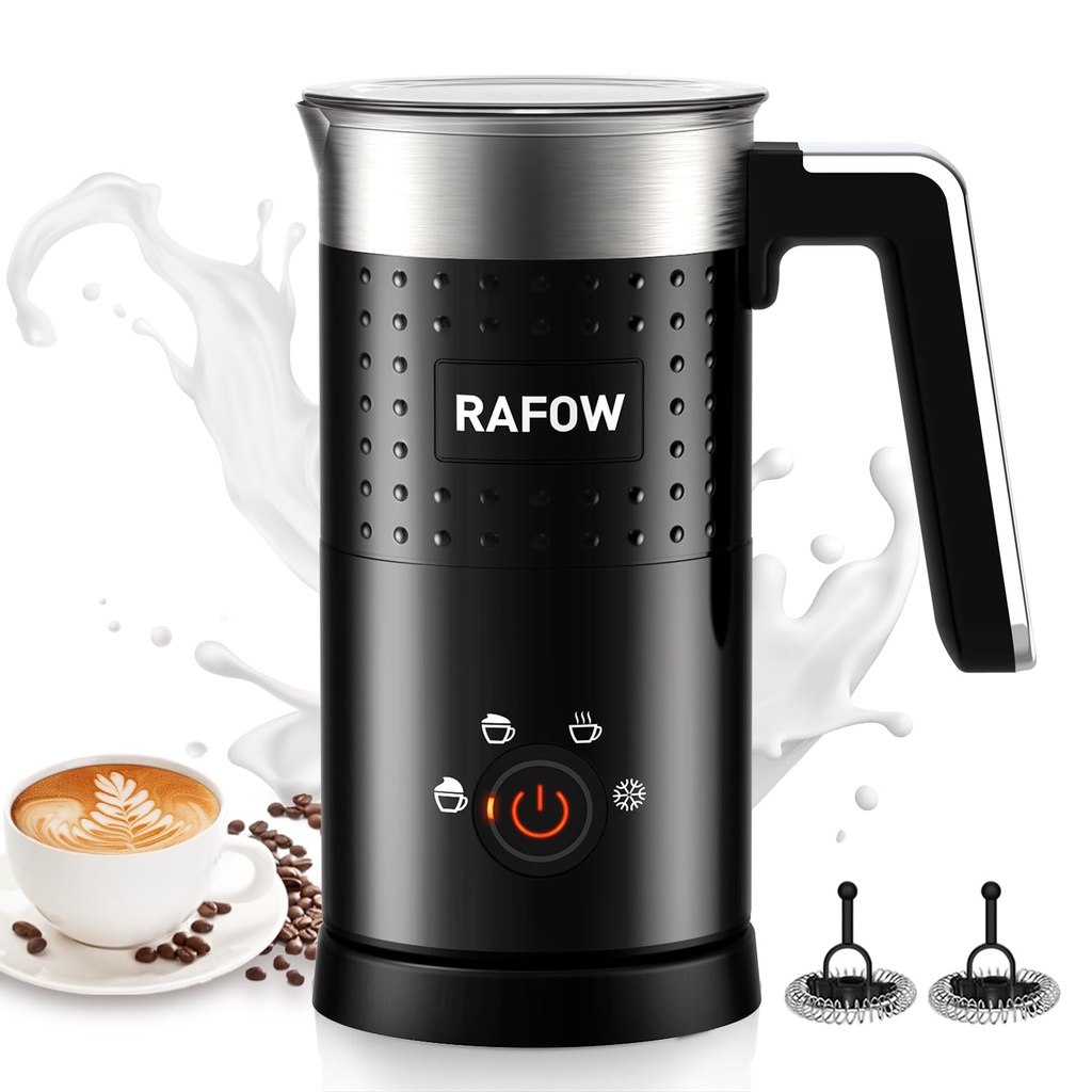 Milk Frother Electric 4 in 1 - Automatic Milk Frothers 300ml Large Capacity Milk Steamer Si