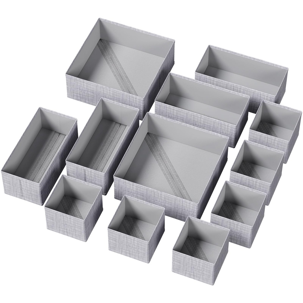 Lifewit 16 Pack Drawer Organiser for Baby Clothes, Collapisble Fabric Chest of Draw Divider