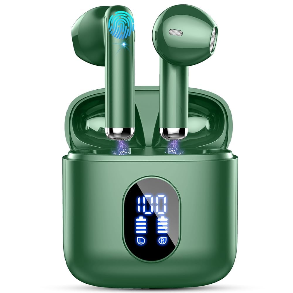 Wireless Earbuds, Bluetooth 5.4 Headphones in Ear NEW Wireless Earphones with 4 ENC Mic