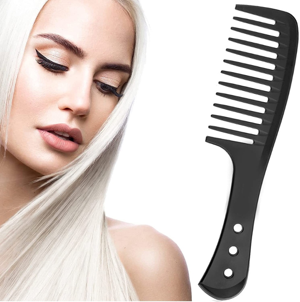 Big Hair Comb - Wide Tooth Design for Curlers or Long Wet Hair