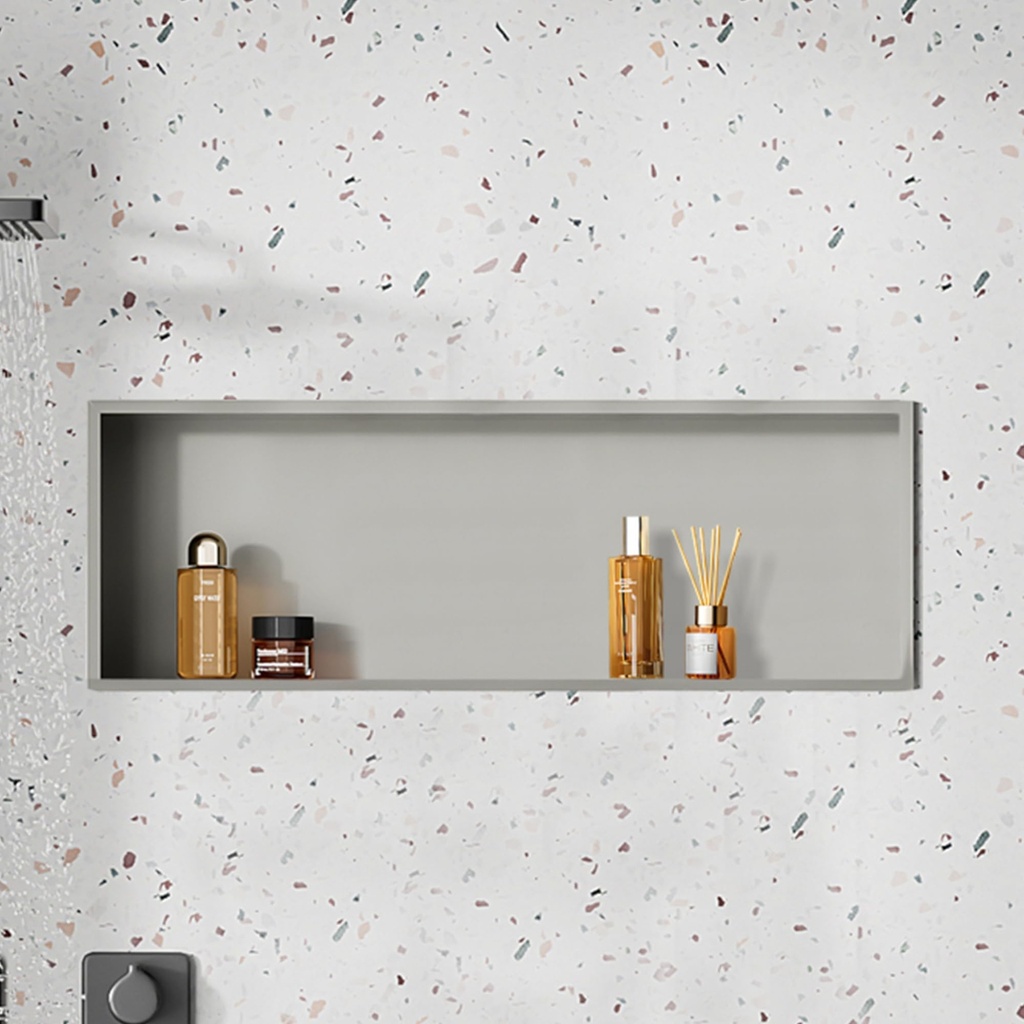 Findepot Gray Stainless Steel Recess Shower Niche, Wall Insert Shower Shelf, Bathroom Showe