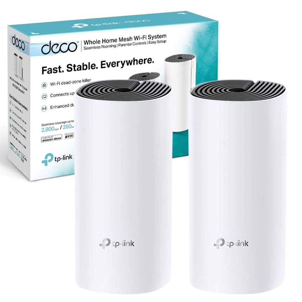 TP-Link Deco M4(2-pack) AC1200Mbps Whole Home Mesh WiFi System 
