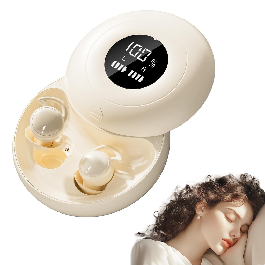 sunvito Sleep Earbuds for Side Sleepers, Mini Invisible Wireless Bluetooth 5.4 Micro Sleep