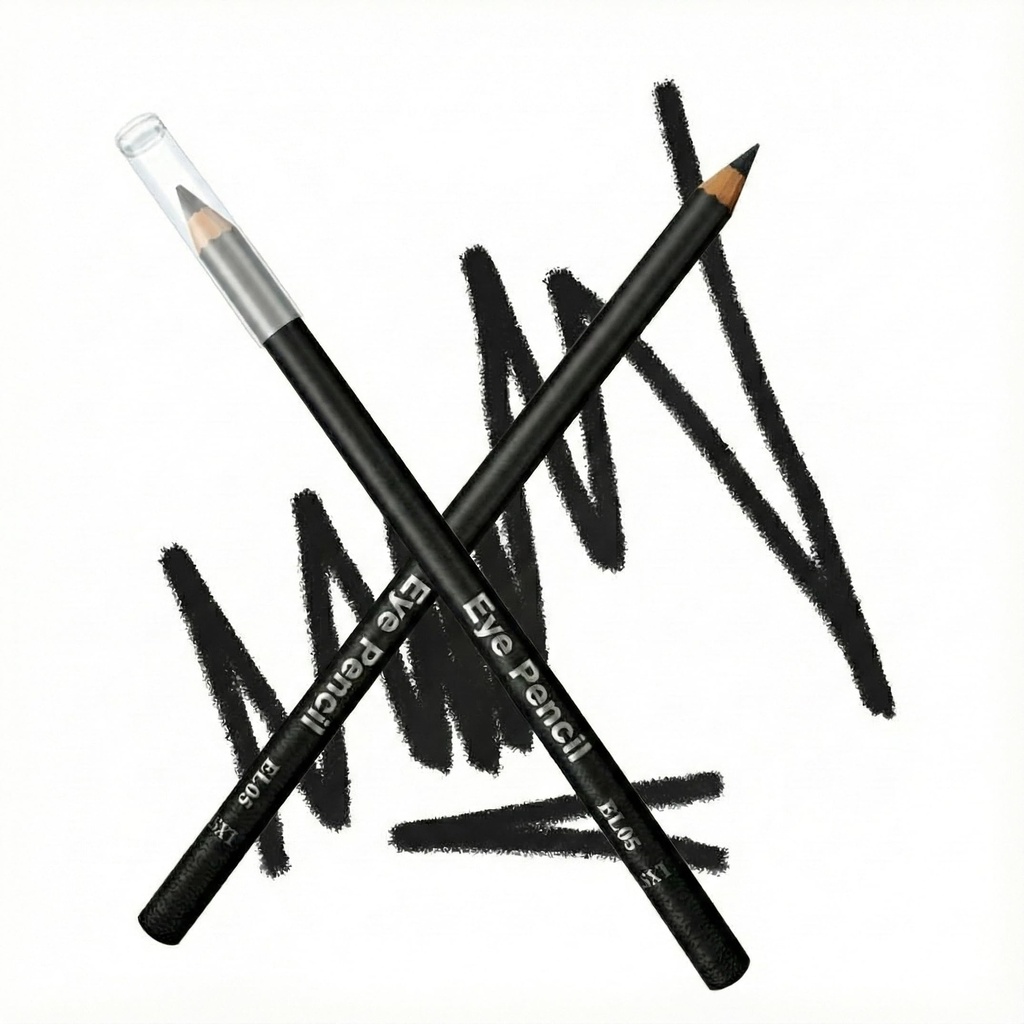 Eyebrow Pencil 2 Pack Ã¢Â€Â“ Black, Sharpenable Wooden Brow Pencils with Soft, Blendable Co