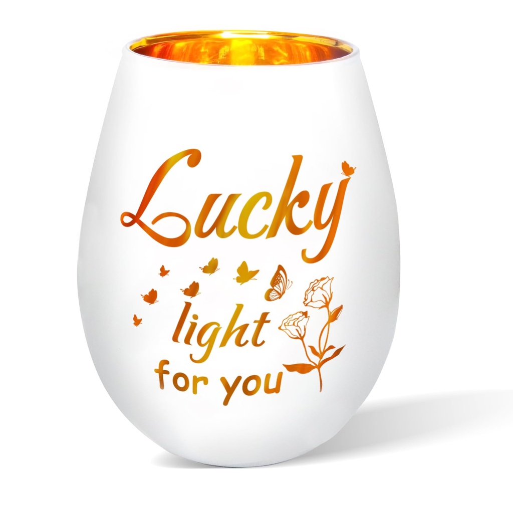Tea Light Candle Holders Birthday Gifts for Women Glass Tea Light Holders with Engravings