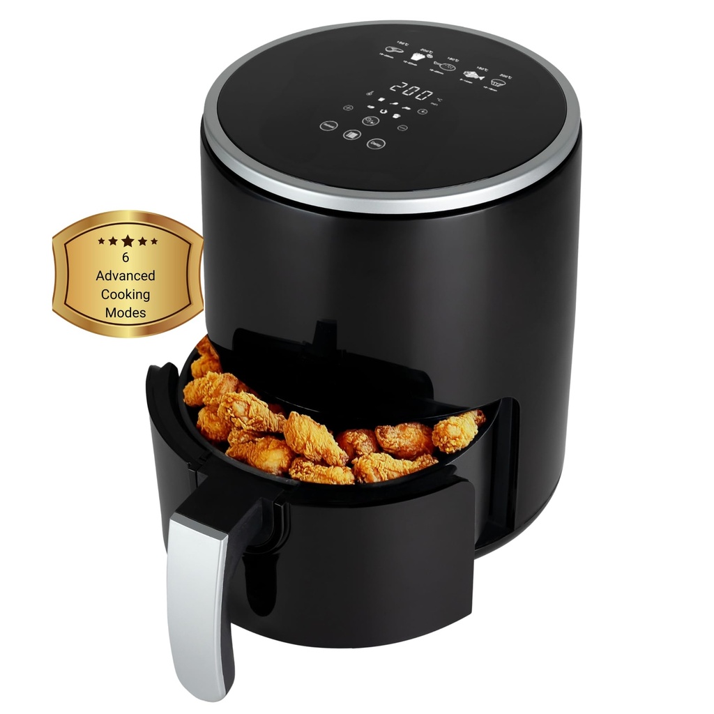 iN 3.2L Compact Air Fryer Touchscreen Control, BPA-Free Non-Stick Basket