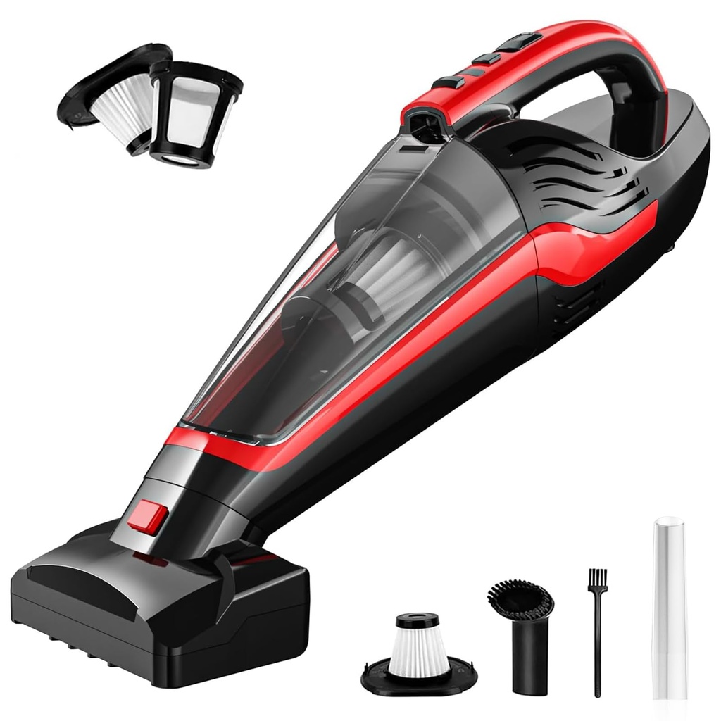 Powools Pet Hair Handheld Vacuum, Car Vacuum Cleaner Cordless Rechargeable