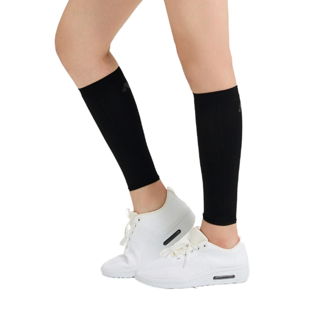 aepra Calf Compression Sleeves for Women and Men Shin Support for Running & Training  1 Pair Night Black