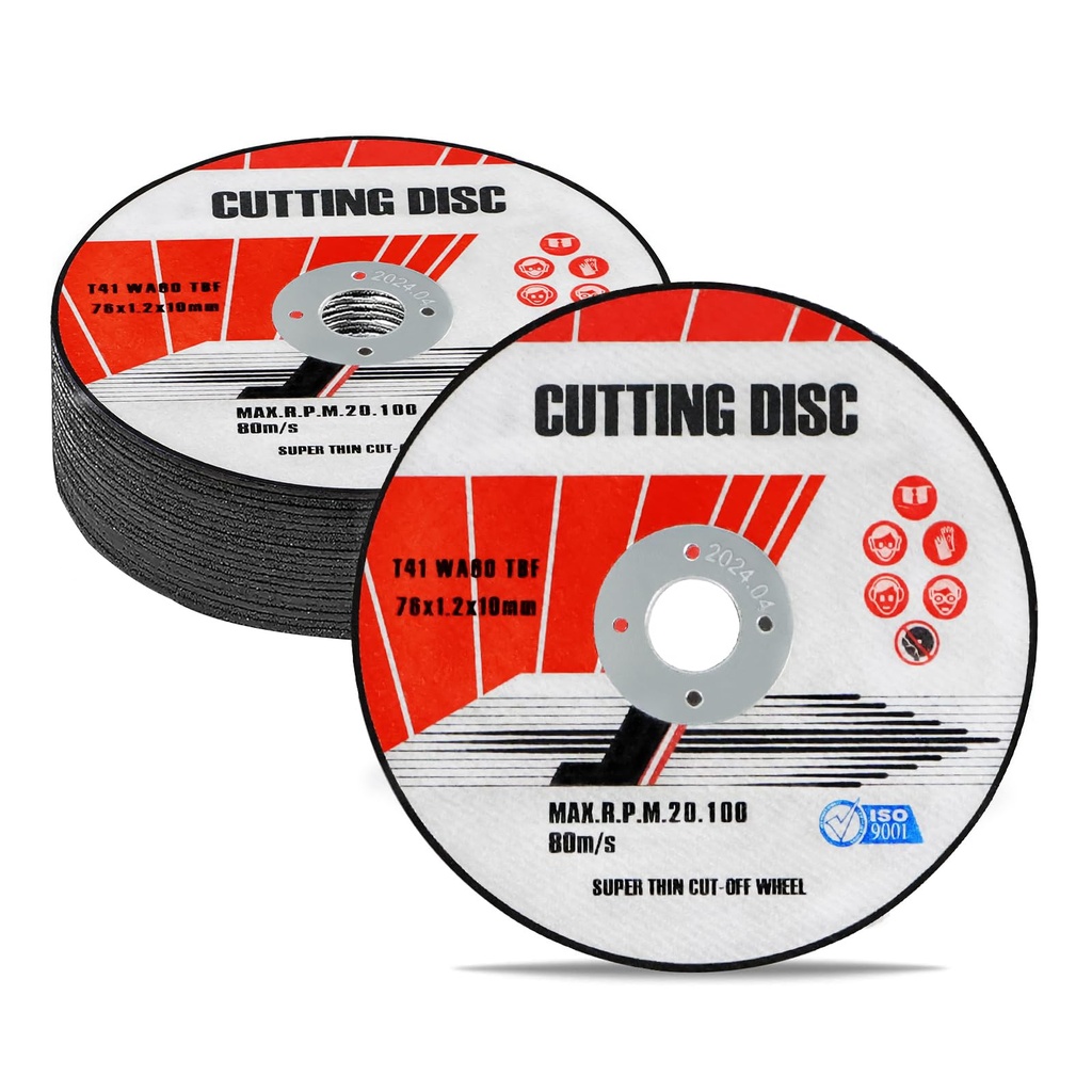 18PCS Angle Grinder Discs 10mm X 76mm X 1.2mm,Cut Off Thin Metal Stainless Steel Fast Clean
