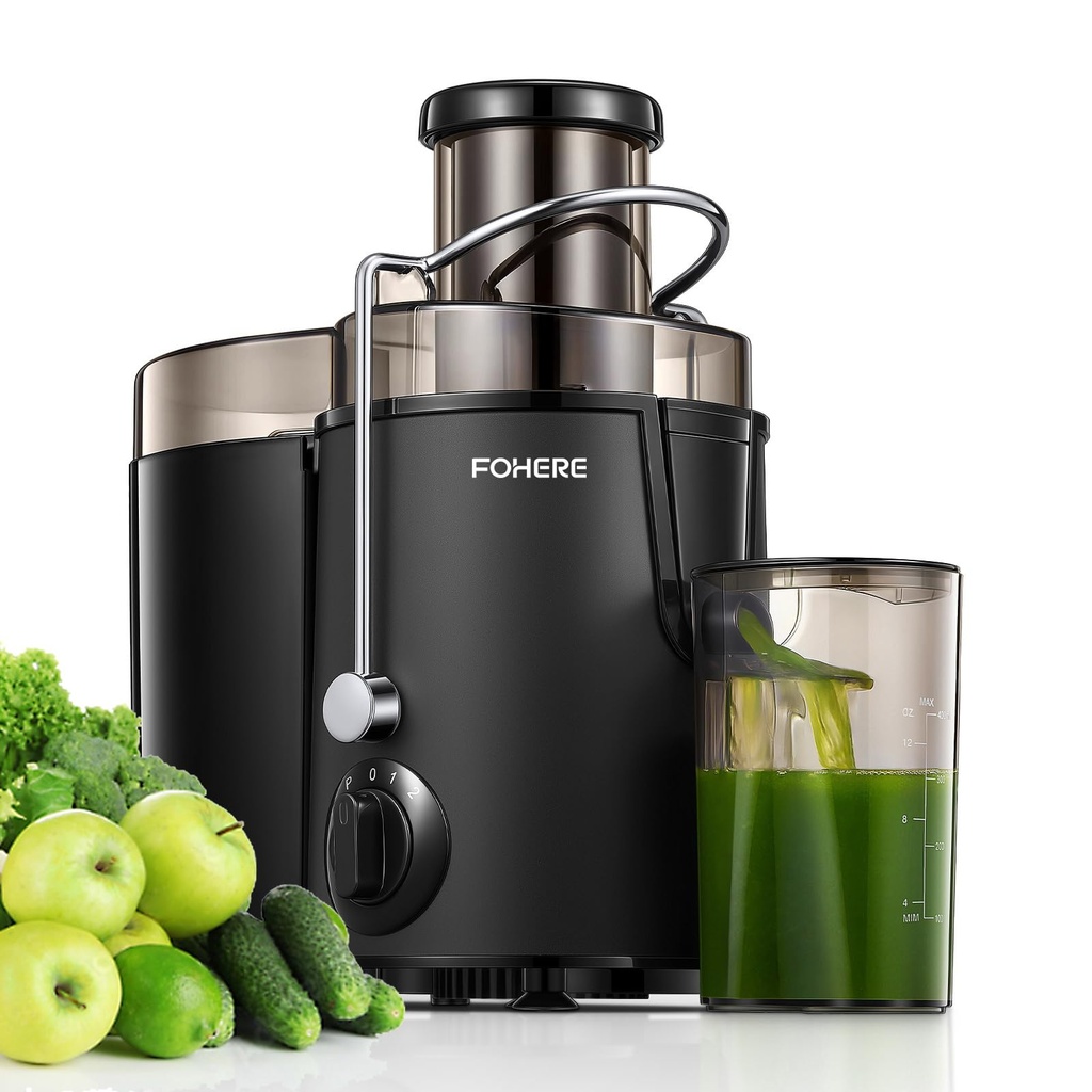 Juicer Machines, FOHERE Centrifugal Juicer Extractor Max Power 900W, Large 3 Feed Chute