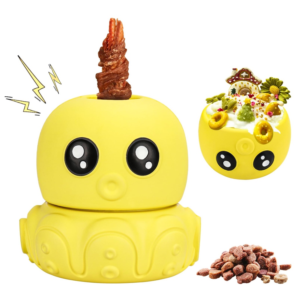 paatata Interactive Dog Toys for Boredom Bully Stick Holder,Treat Dispensing & Squeaky Dog