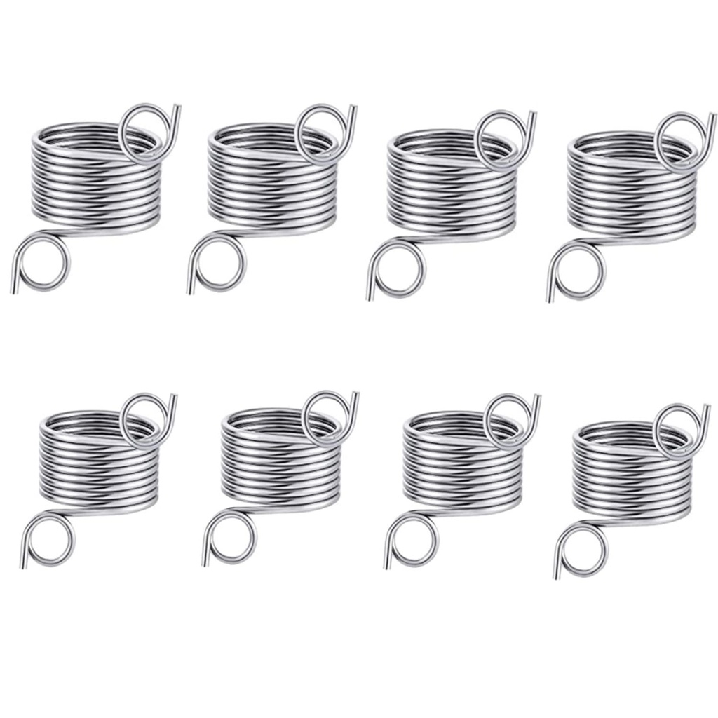 8 Pieces Knitting Loop Stainless Steel Metal Yarn Guide Finger Holder Crochet Ring Set Knit