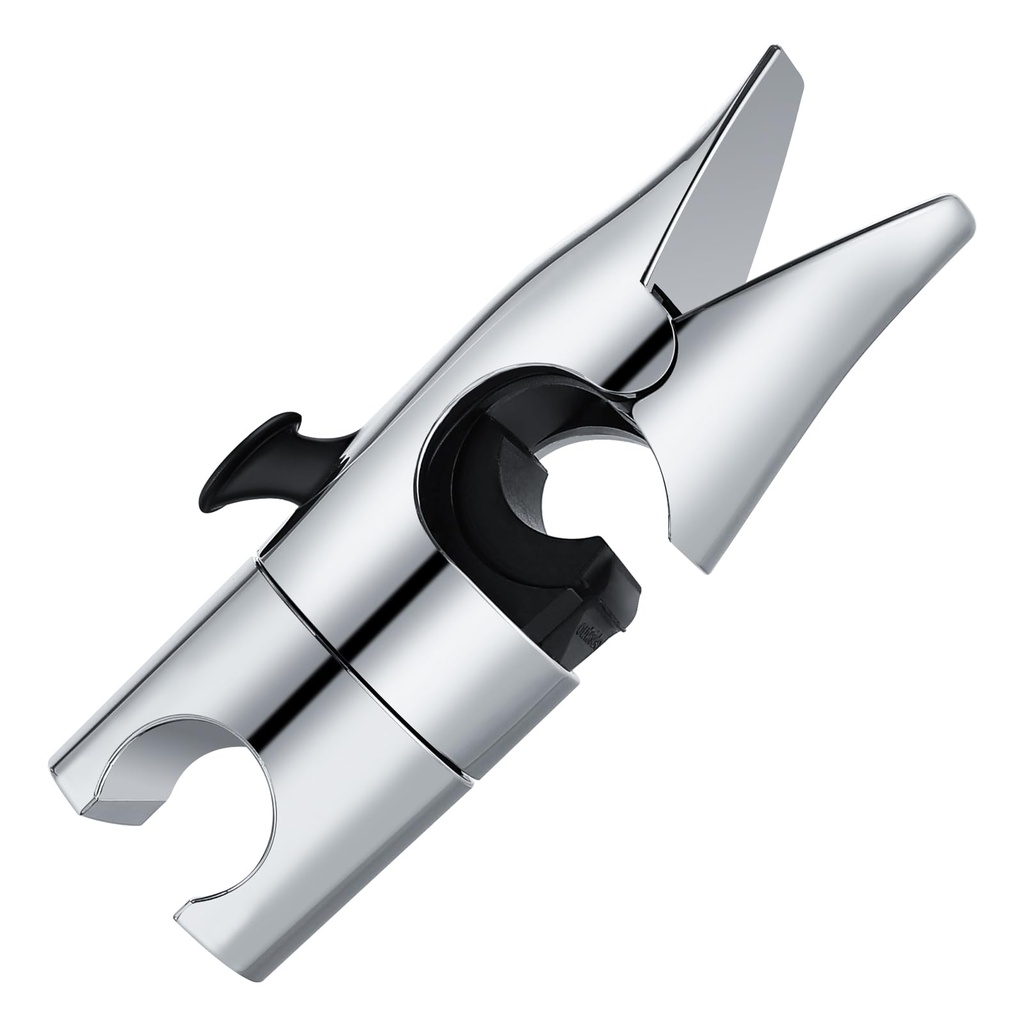 Shower Head Holder with Hook for Slide Bar,Sleek Shark Design Adjustable Shower Head Holder
