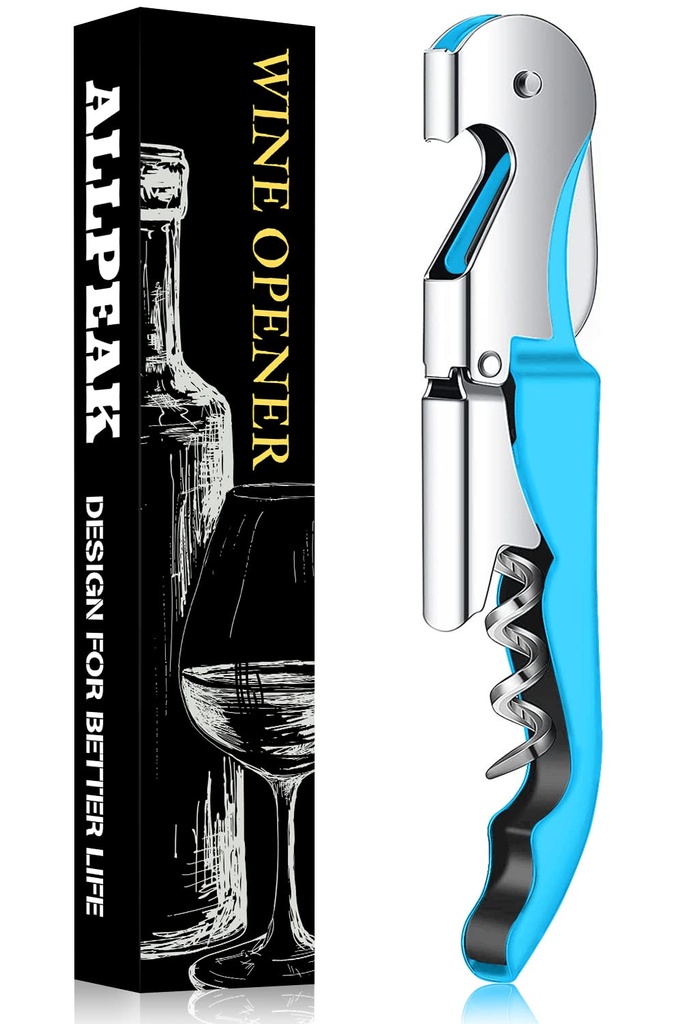Allpeak Bottle Opener Wine Opener Corkscrew - 1 Pc Multi-Purpose Stainless Steel Double Hin