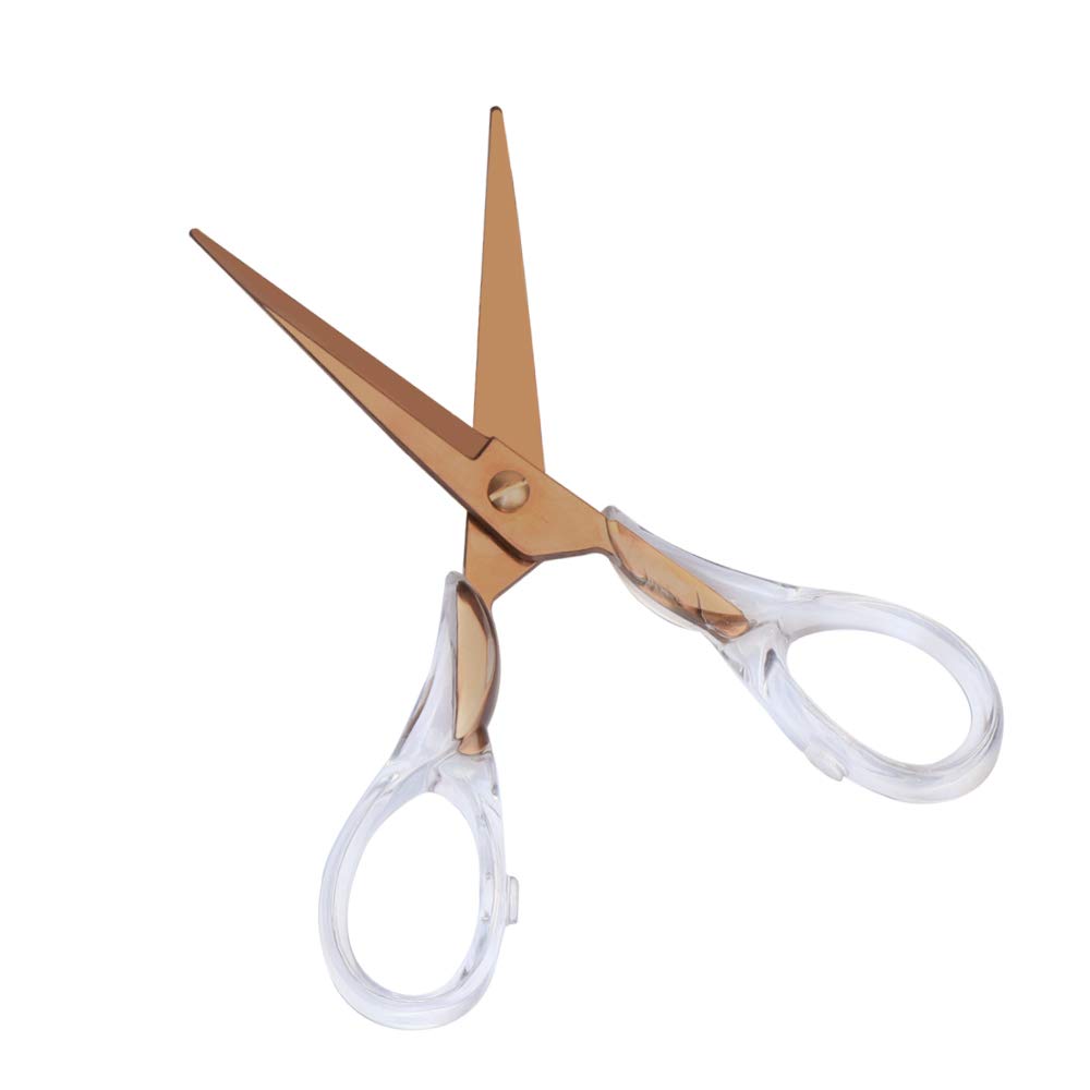 MultiBey Scissors Straight Acrylic Gold Stainless Steel Multipurpose Craft Scissors 6.5 Inc