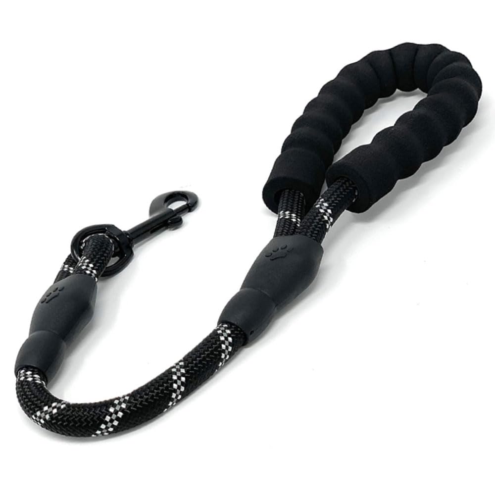 Short Dog Lead with Soft Padded Handles and Reflective Threads Walking Dog Rope Dog Lead Rop