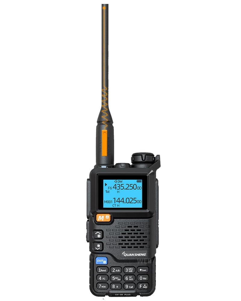 Quansheng UV-5R Plus VHF UHF Dual-Band Ham 5W Portable Two-Way Radio Walkie Talkie FM NOAA Q