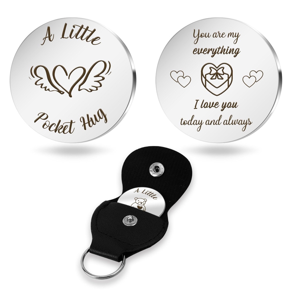 Valentines Day Gifts for Her I Love You Gifts for Him Pocket Hug Keychain Boyfriend Birthda