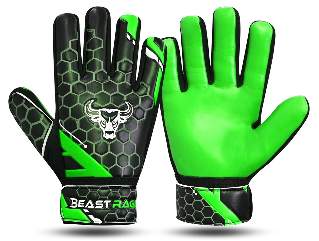BEAST RAGE Football Goalkeeper Gloves for Boys Kids Youth,Soccer Goalie Gloves with Strong