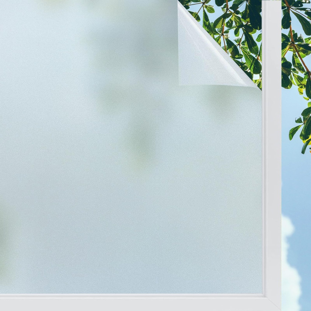 Linarun Window Film Privacy 44.5x1000 Privacy Film for Glass Windows Frosted Window Film Se