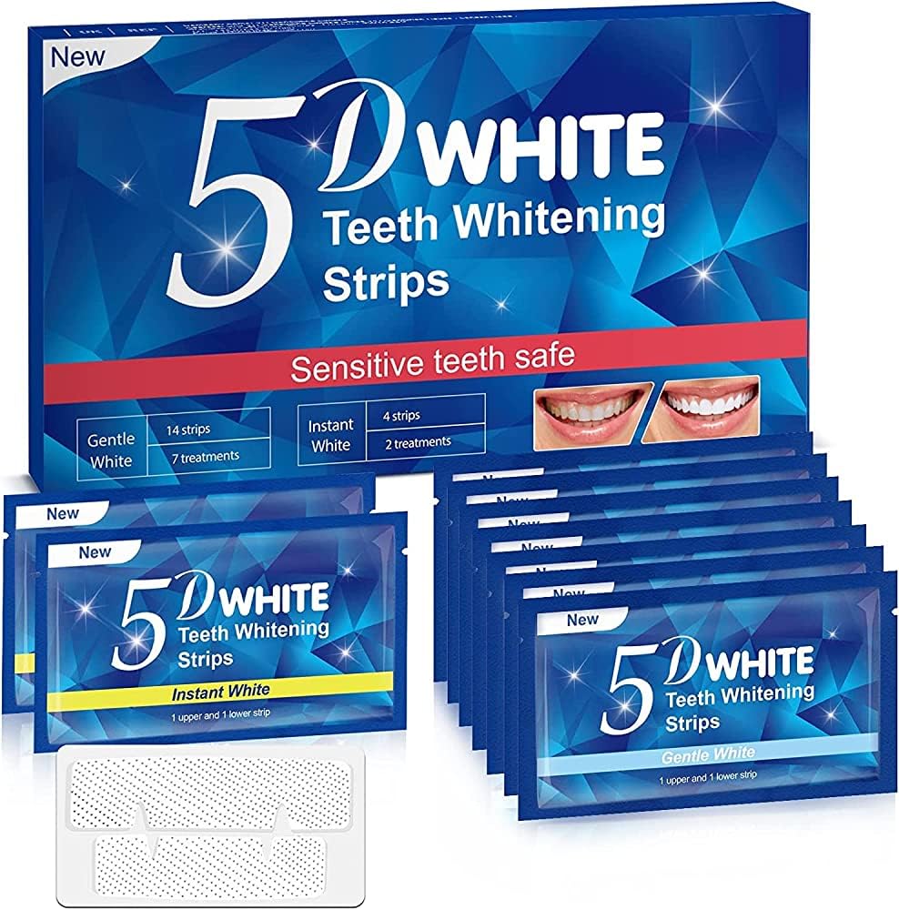 JOOPLEX Teeth Whitening Strips for Sensitive Teeth: 7 Sensitive + 2 Instant Strong Whitenin