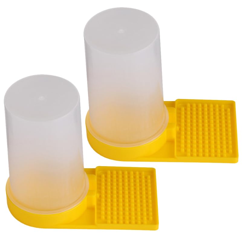 Yardwe Bee Water Feeder 2 Pack Hive Door Water Dispensers with Footrest Nest Entrance Beeke