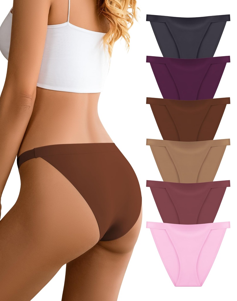 Dawnrole Underwear Women Seamless Knickers for Women Multipack No VPL Ladies Knickers 6 Pac