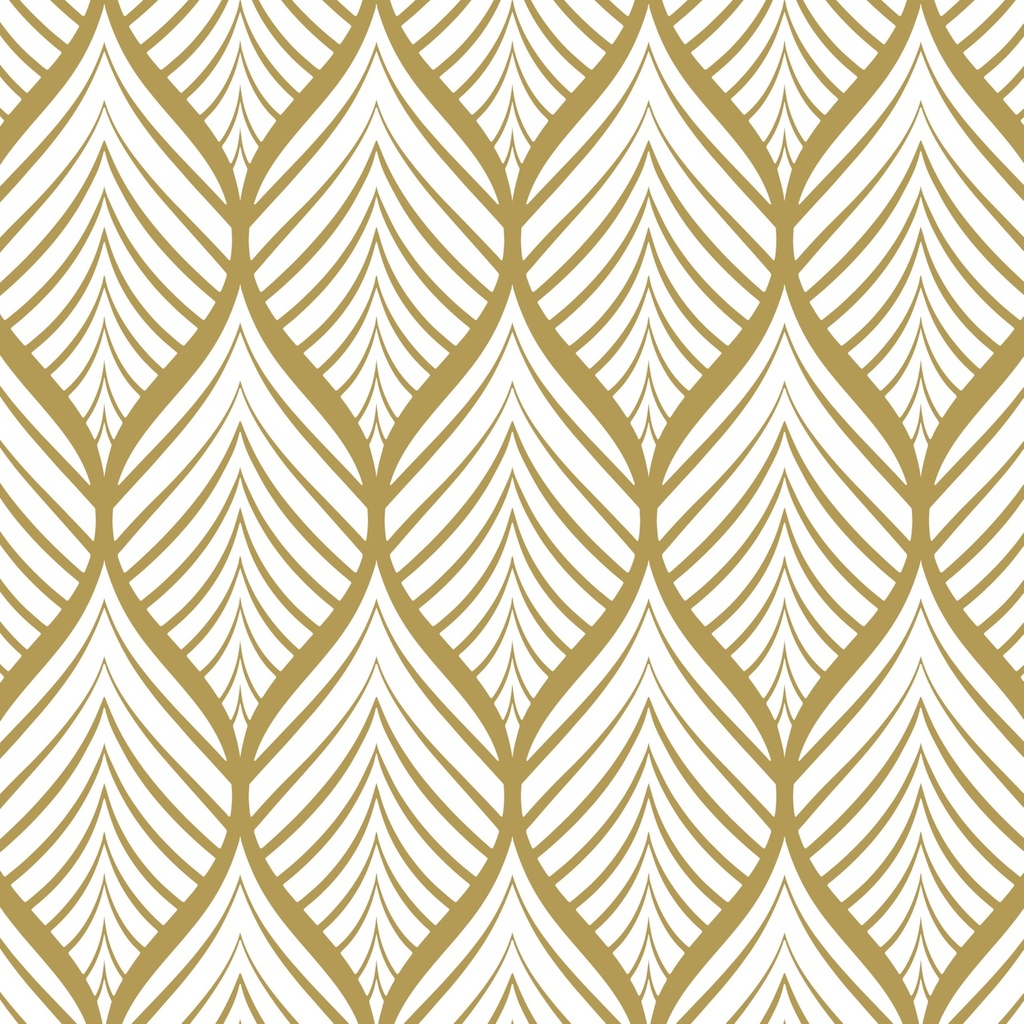AMIGO Gold and White Peel and Stick Wallpaper Modern Boho Removable Vinyl Contact Paper Leaf