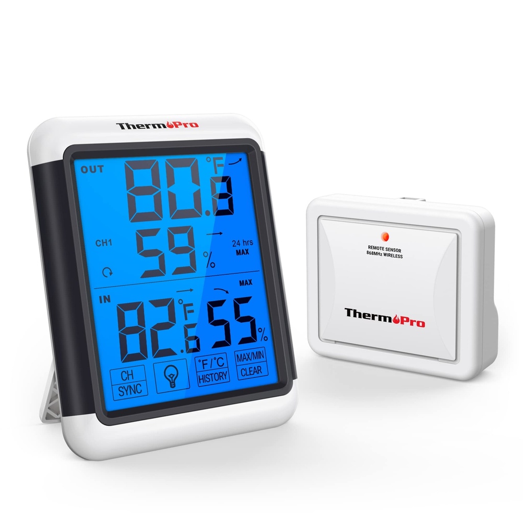 ThermoPro TP65C Digital Wireless Hygrometer Indoor Outdoor Thermometer Wireless Temperature