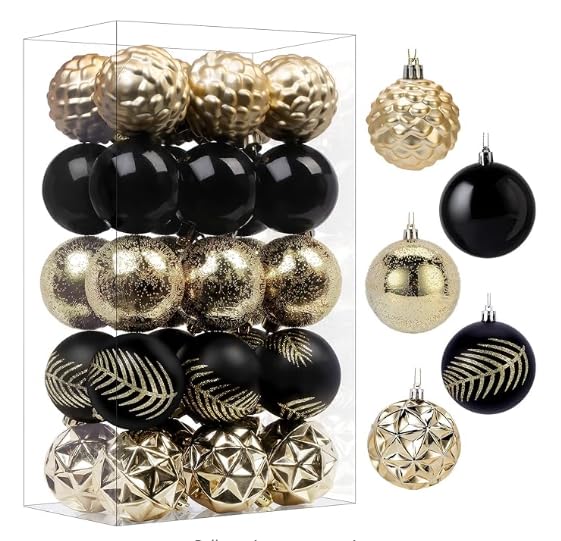 SHareconn 30ct 2.36 Inch Christmas Tree Balls Ornaments, Colored Shatterproof Plastic Deco