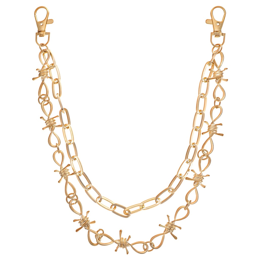 Mabor Gold Pants Chain for Men & Women, Punk Waist Chain Belt, Edgy Gothic Jean Accessories