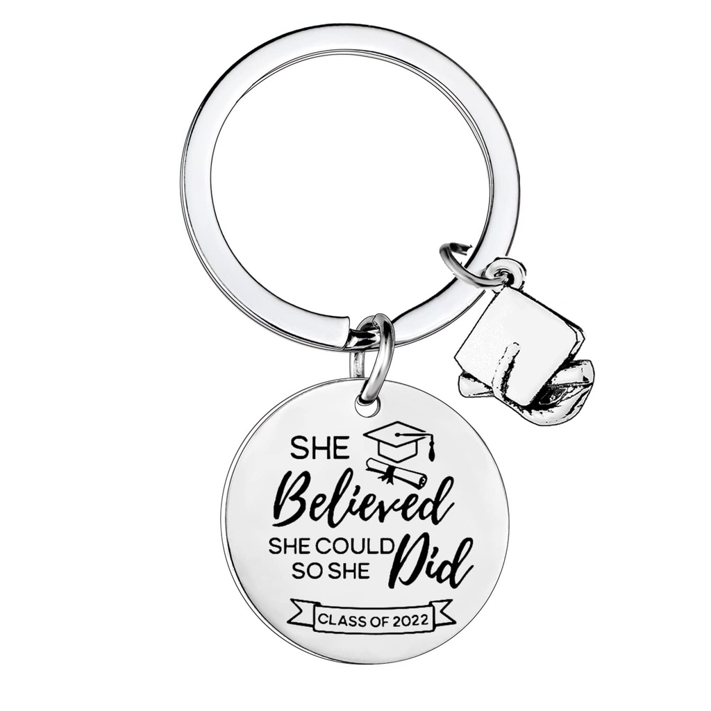 MADHAHEFU Graduation Keyring She Believed She Could So She Did Inspirational Gifts Graduate