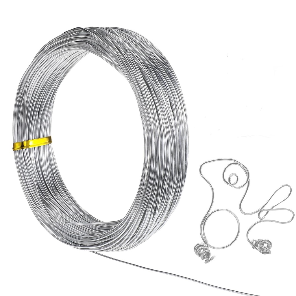 3mm Aluminum Craft Wire 9 Gauge, 32.8 Feet (10m) Bendable Sculpting Metal Wire for Bike Mod